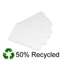 Box of 500 white recycled PVC CR80 ID cards