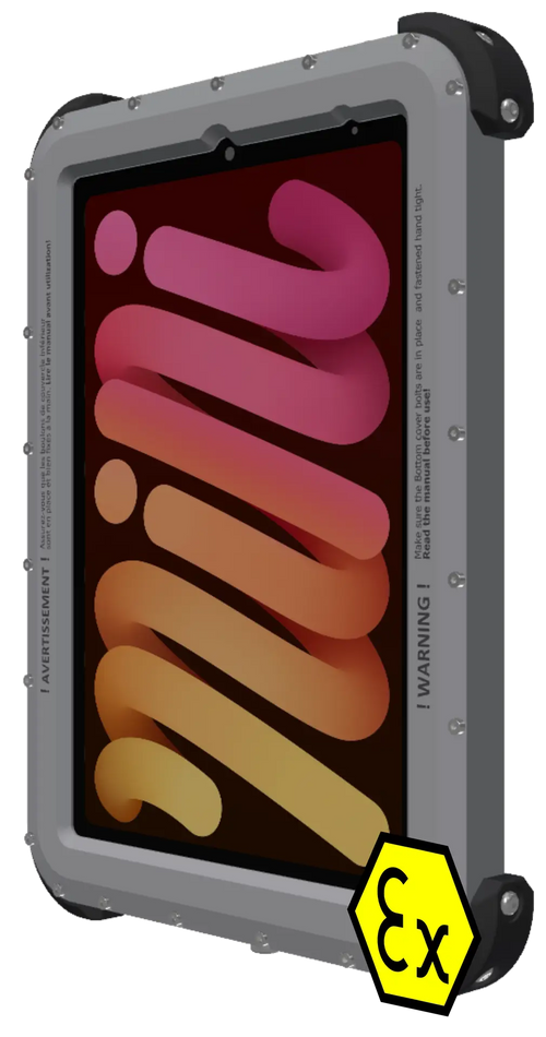 Atexxo explosion-proof iPad mini 7 in aluminium enclosure