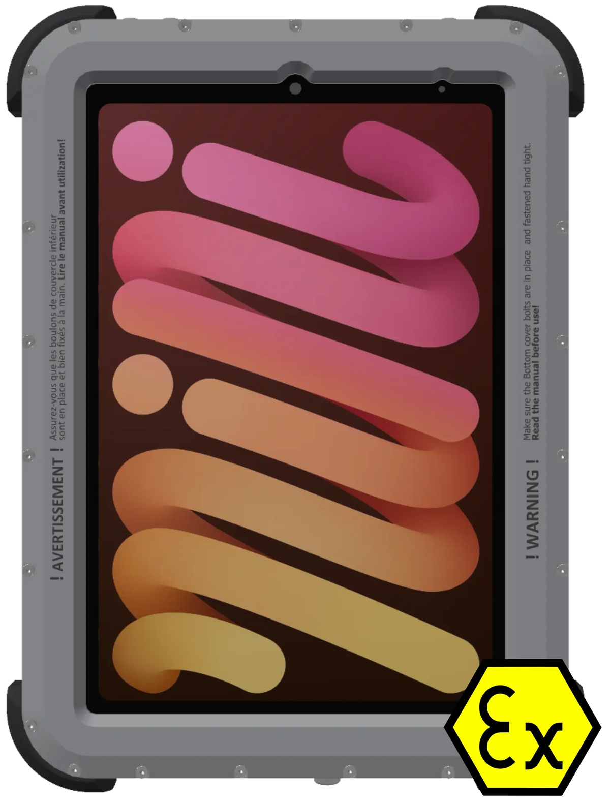 Atexxo explosion-proof iPad mini 7, front view