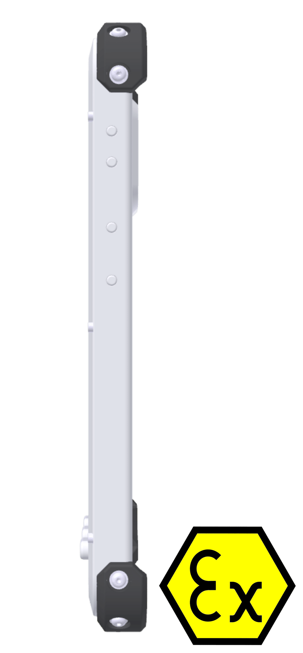 Atexxo explosion-proof Samsung Galaxy Tab Active 5, angled view